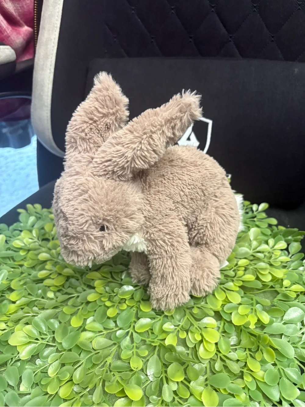 Jellycat Taupe Plush Bunny with White Tail